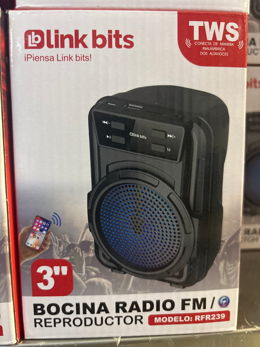Bocina 3” Bluetooth, usb, micro SD